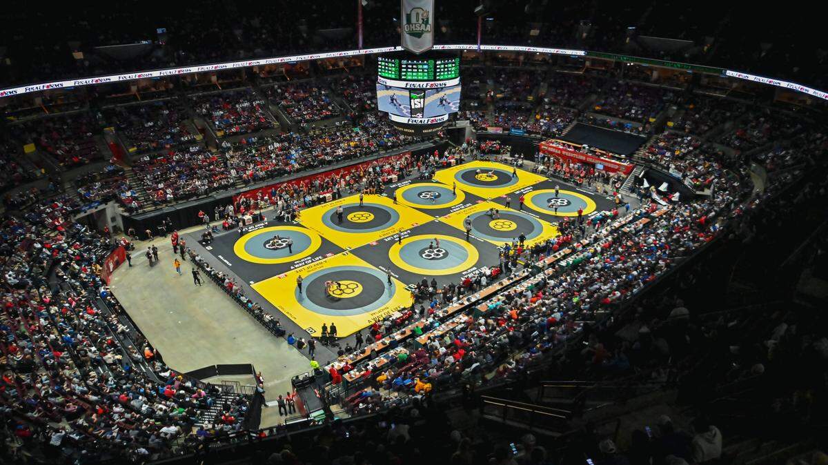 The state wrestling championships were held in Columbus.