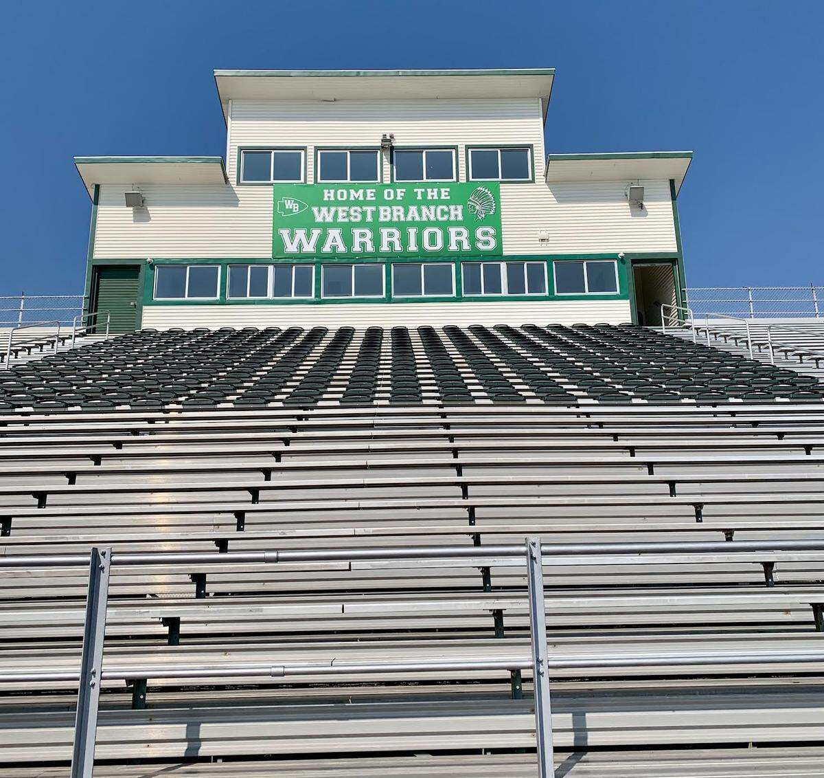 The upgrades to the facility include new FieldTurf, Musco LED stadium lights, new reserved seat chair backs, new goal posts and a new school banner in front of the press box.