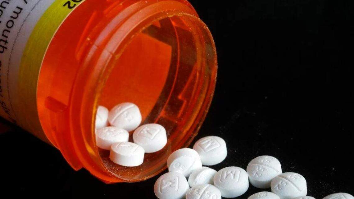 FILE - This Aug. 29, 2018, photo shows prescription Oxycodone pills.