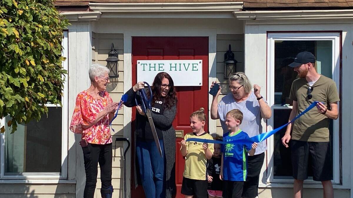 The Hive, owned by Kelly McKee-Foos, held its ribbon cutting and grand opening event on Saturday.  The business offers a co-working space, yoga classes, photography sessions, and pop up markets.