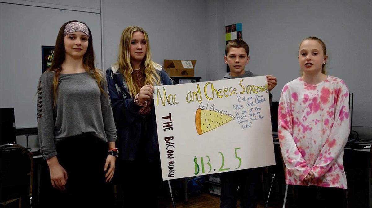 The Bacon Bunch, a team of students from Heartland Christian School, is the winner of Junior Achievement of Mahoning Valley’s Innovation Virtual Challenge. The team’s winning product, the Mac N’ Cheese Supreme pizza, will be offered at Pizza Joe’s in North Lima on June 27. The Bacon Bunch team includes students Abby Ellis, Lila Hendershott, Brennan Murray and Gabriella McDowell.