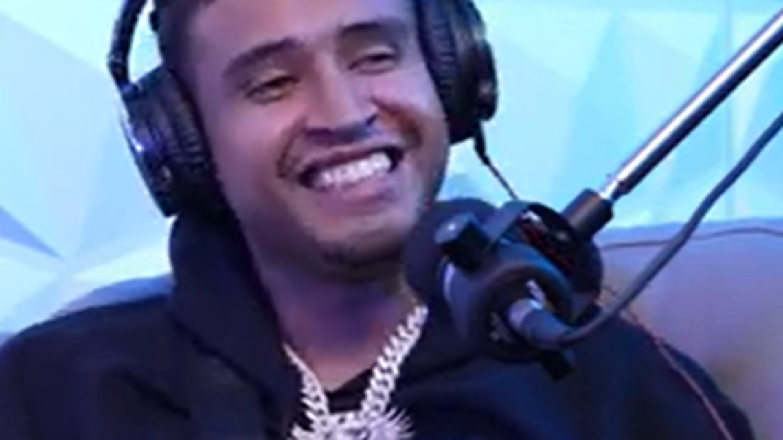 Kap G talks in a screen shot from the Can’t Stop The Pod podcast.