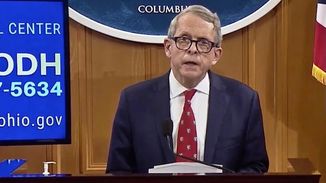 Gov. Mike DeWine on April 13, 2020.
