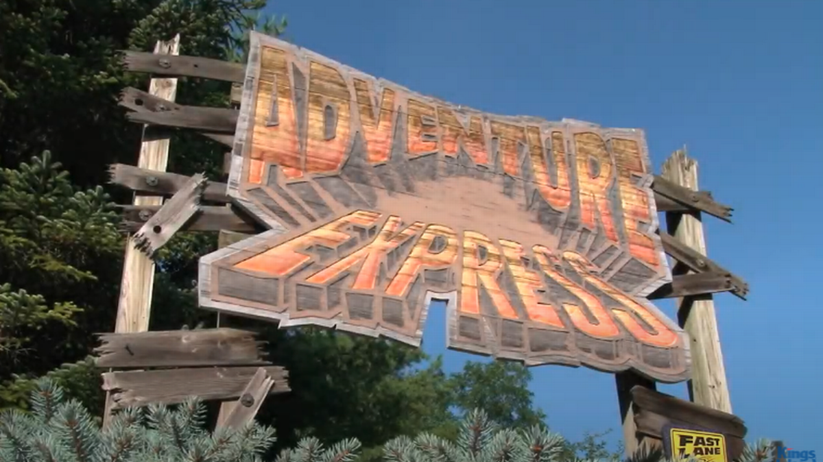 A woman says she suffered a stroke after riding the Adventure Express roller coaster at Kings Island in Cincinnati. (Kings Island screenshot from YouTube)