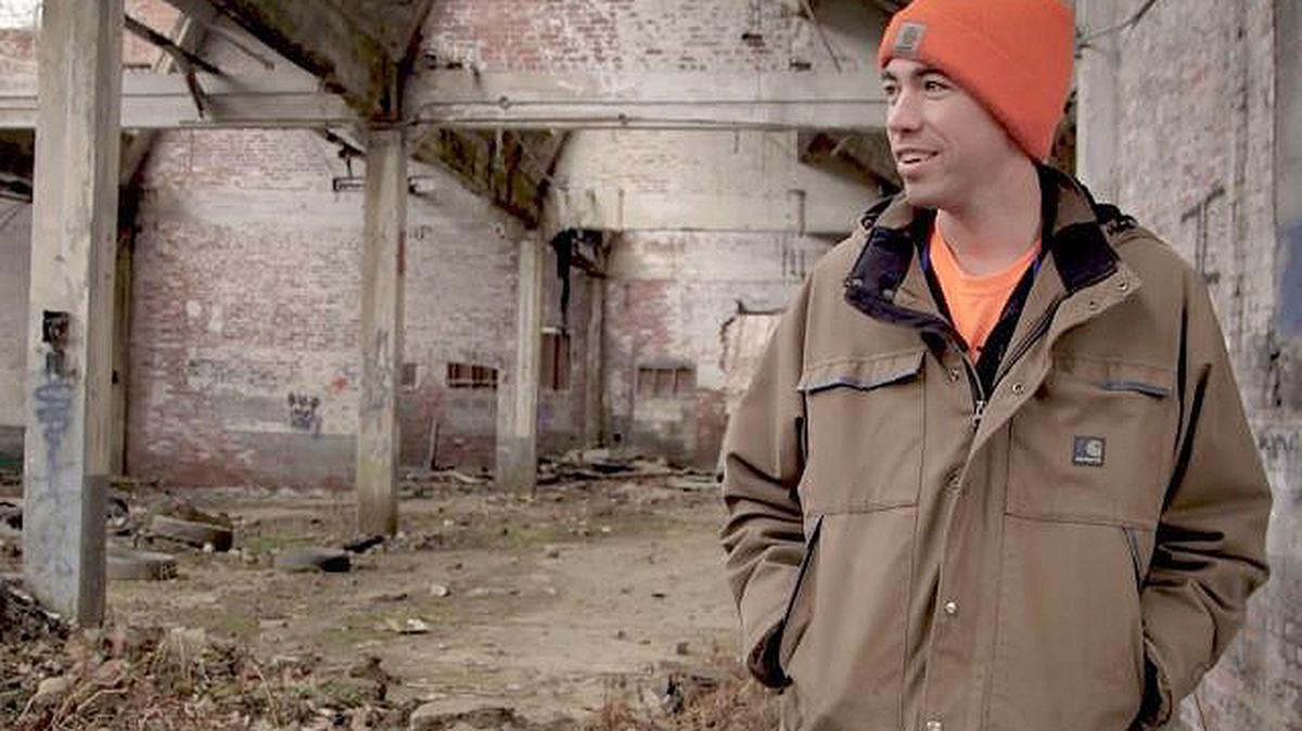 Ian Beniston, executive director of the Youngstown Neighborhood Development Corporation, is shown in a scene from the documentary “The Place That Makes Us.” (Image captured from video | greenefortproductions.com)