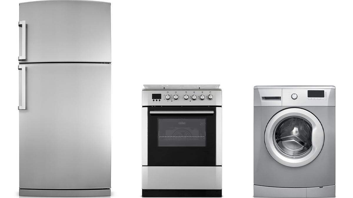 Appliances, refrigerator, stove, washer