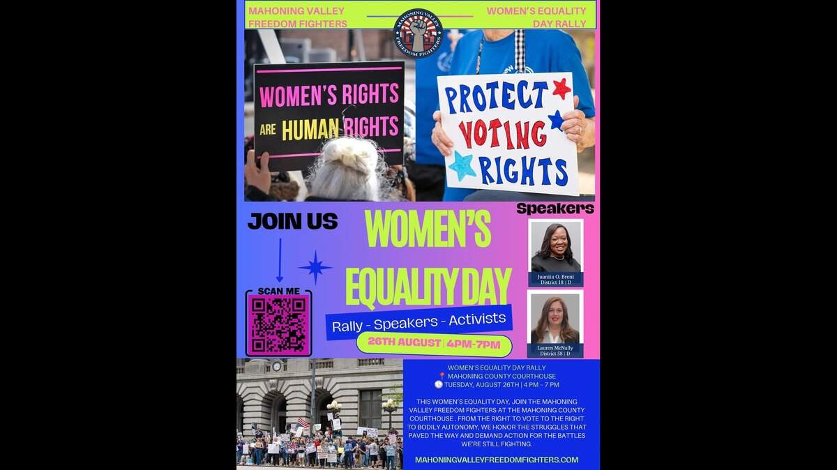 Mahoning Valley Freedom Fighters to host rally celebrating Women’s Equality Day.