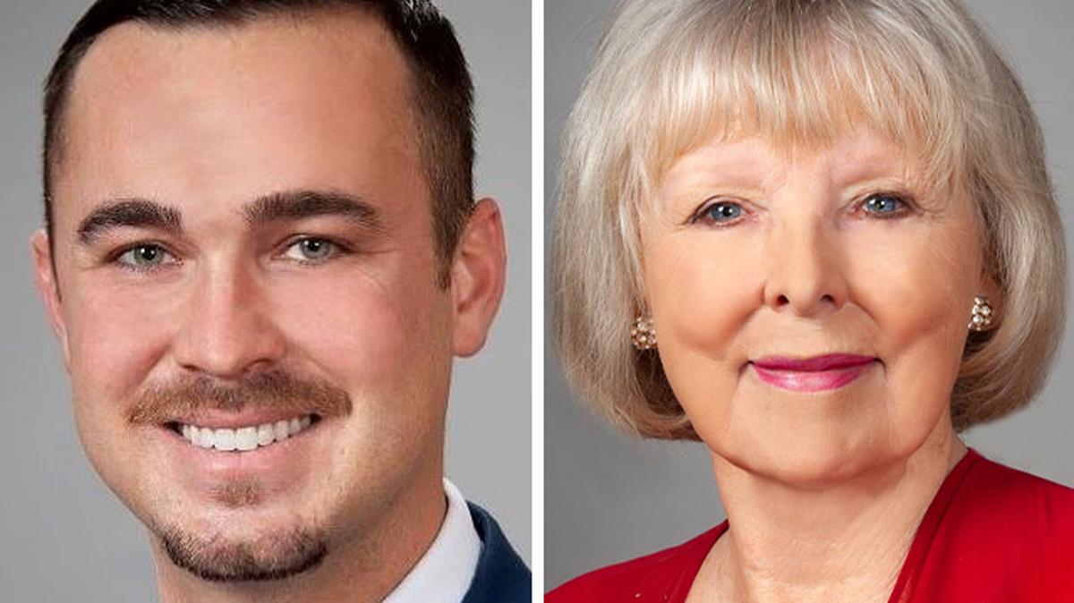 State Reps. Mike Loychik, R-Bazetta, and Diane Grendell, R-Chesterland.