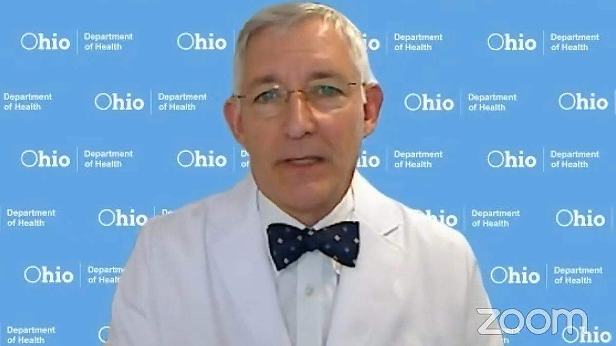 Dr. Bruce Vanderhoff, Ohio Department of Health director, gives an update on respiratory viruses in the state Tuesday.