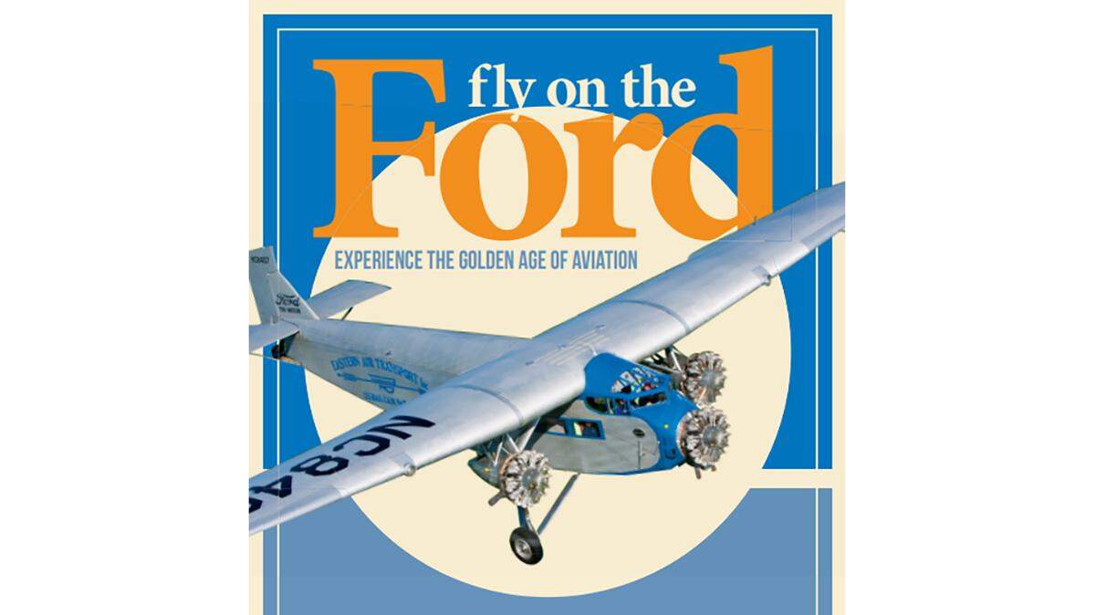 The 1928 Ford Tri-Motor airplane will be available for rides from 9 a.m. to 5 p.m. Thursday, July 7, 2022, and Friday, July 8, 2022, at the Youngstown-Warren Regional Airport, 1453 Youngstown Kingsville Road, Vienna.