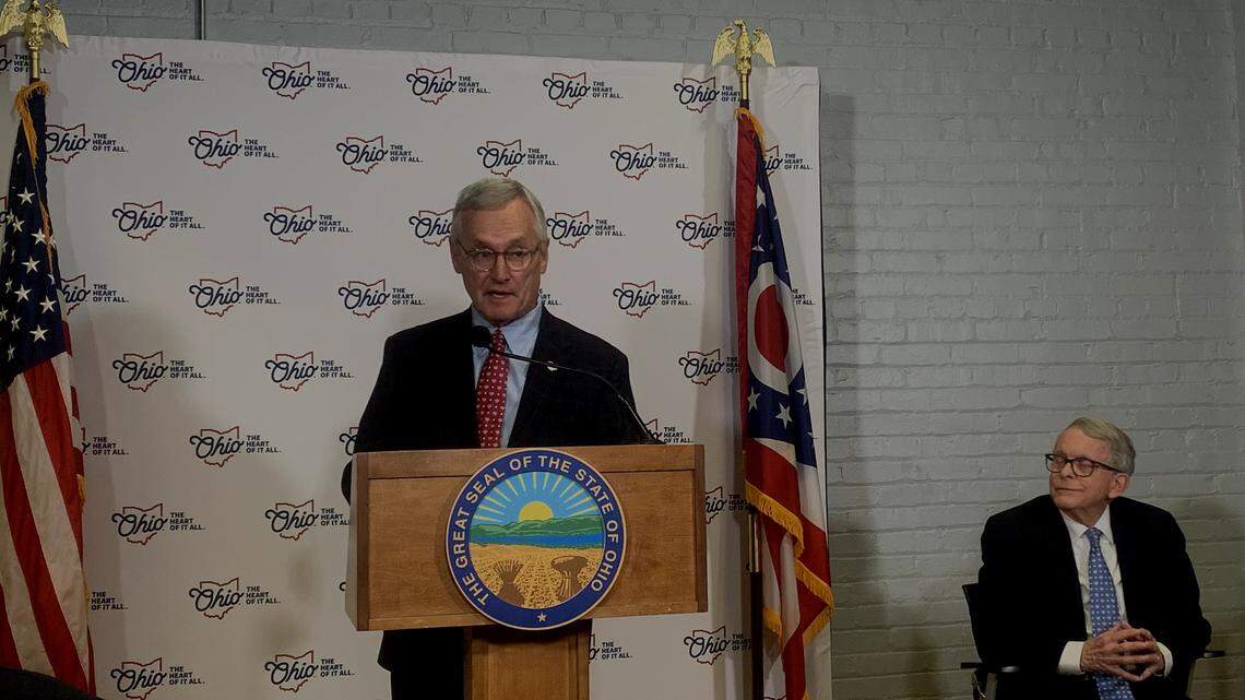 Lt. Gov. Jim Tressel joined Gov. Mike DeWine Feb. 27 to announce over $60 million has been invested into the new Youngstown Innovation Hub for Aerospace and Defense. 