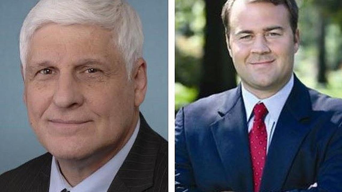 U.S. Rep. Bob Gibbs, left, and David Pepper, Ohio Democrat Party chair.