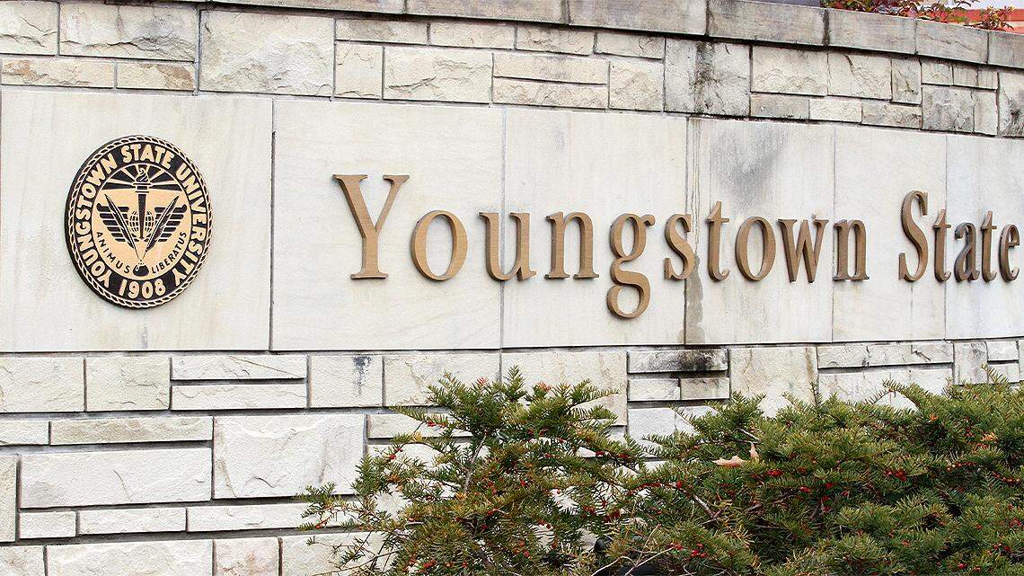 The sign outside Youngstown State University in Youngstown, Ohio.