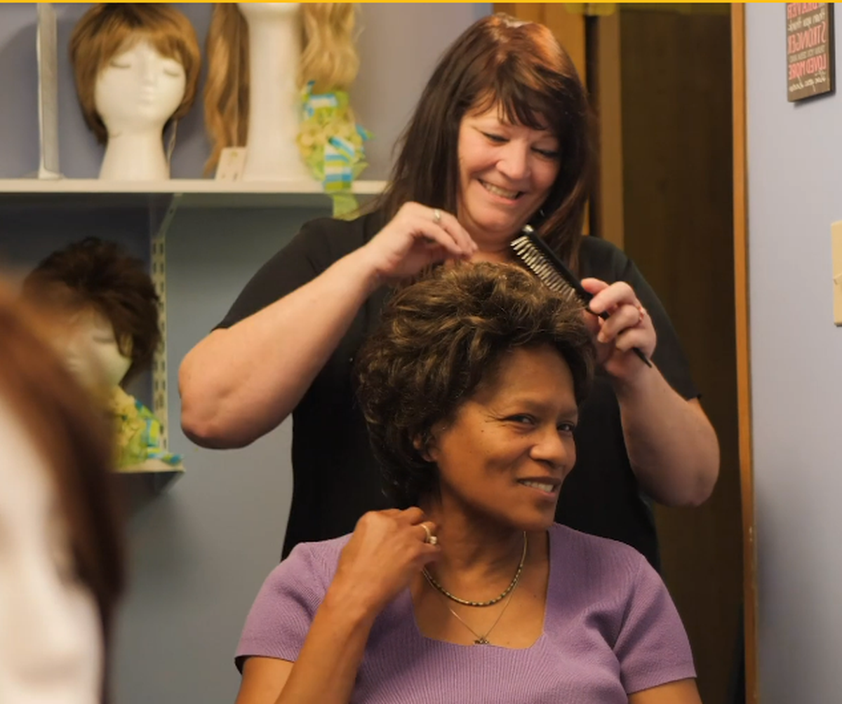 Yellow Brick Place provides complimentary wigs to cancer patients going through radiation and chemotherapy.