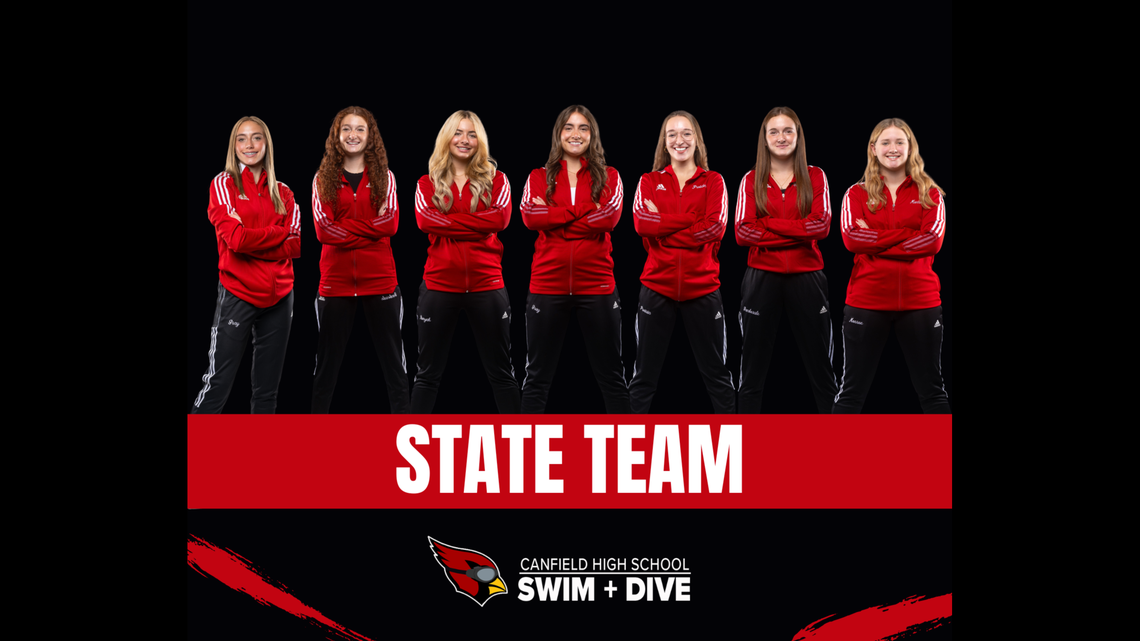 Canfield High School girls swim team sends 7 athletes to 2026 State Tournament