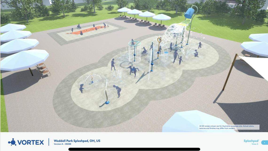 Early design plans for Waddell Park Splash Pad