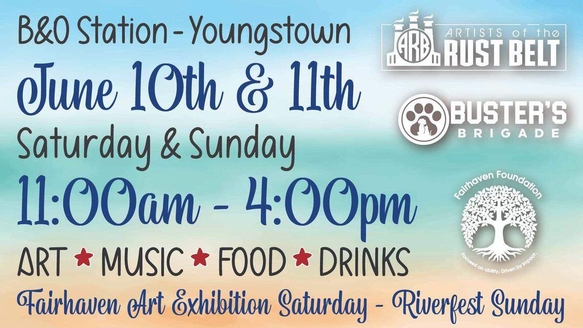 Join Artists of the Rust Belt from 11 a.m. to 5 p.m. at the B&O Station and Banquet Hall.