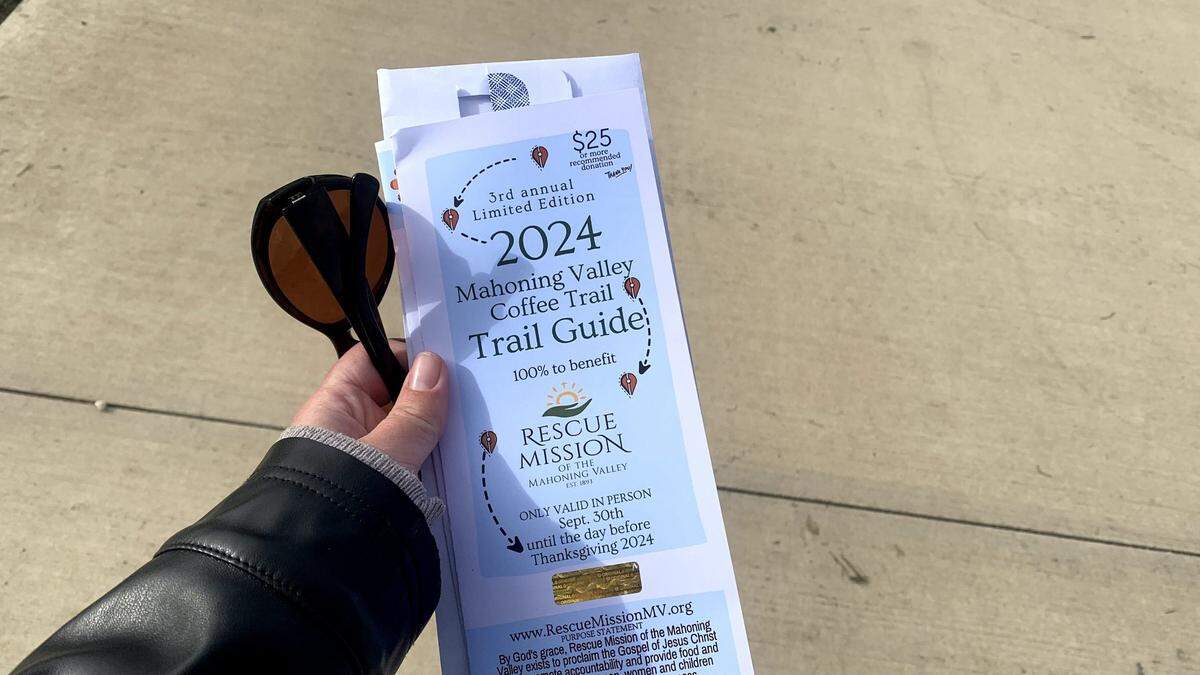 The Mahoning Valley Coffee Trail is a fundraiser for the Rescue Mission of Mahoning Valley featuring 23 coffee shops in Mahoning, Columbiana and Trumbull counties.