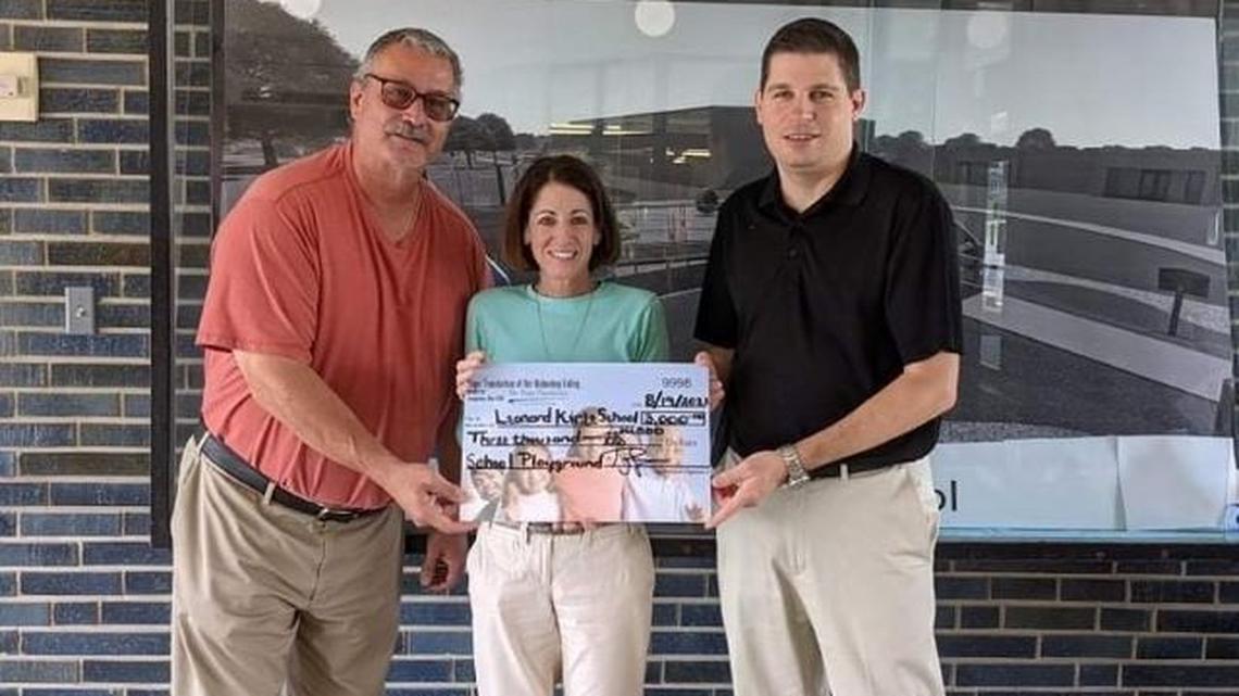 From left are George Gabriel, The Hope Foundation of the Mahoning Valley board member; Gina Symsek, director of education at the Leonard Kirtz School; and Anthony Spano, executive director of The Hope Foundation of the Mahoning Valley. (Contributed photo)