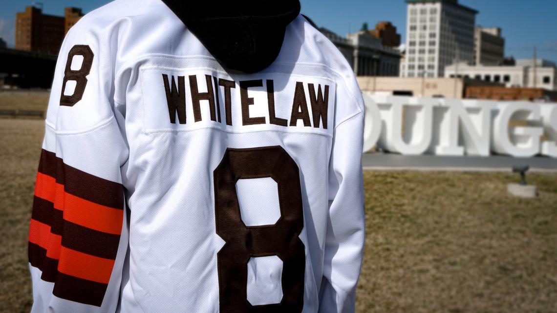 Here is a picture of a Cleveland Browns-inspired Youngstown Phantoms jersey