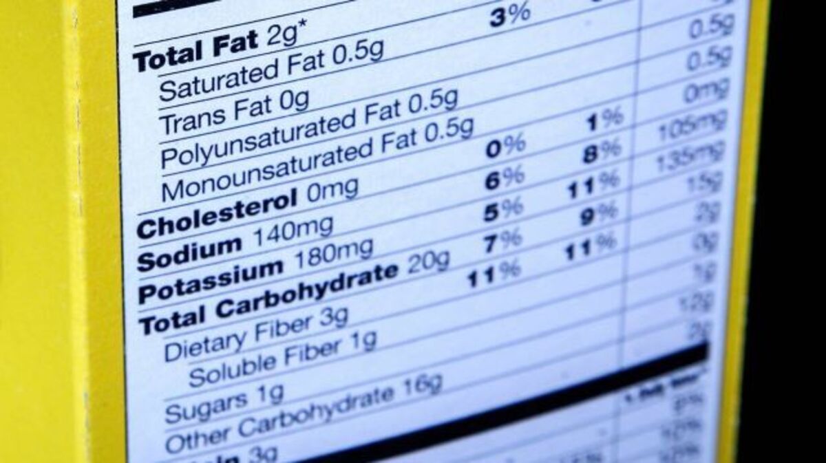 FILE A nutrition facts label is seen on the side of a cereal box