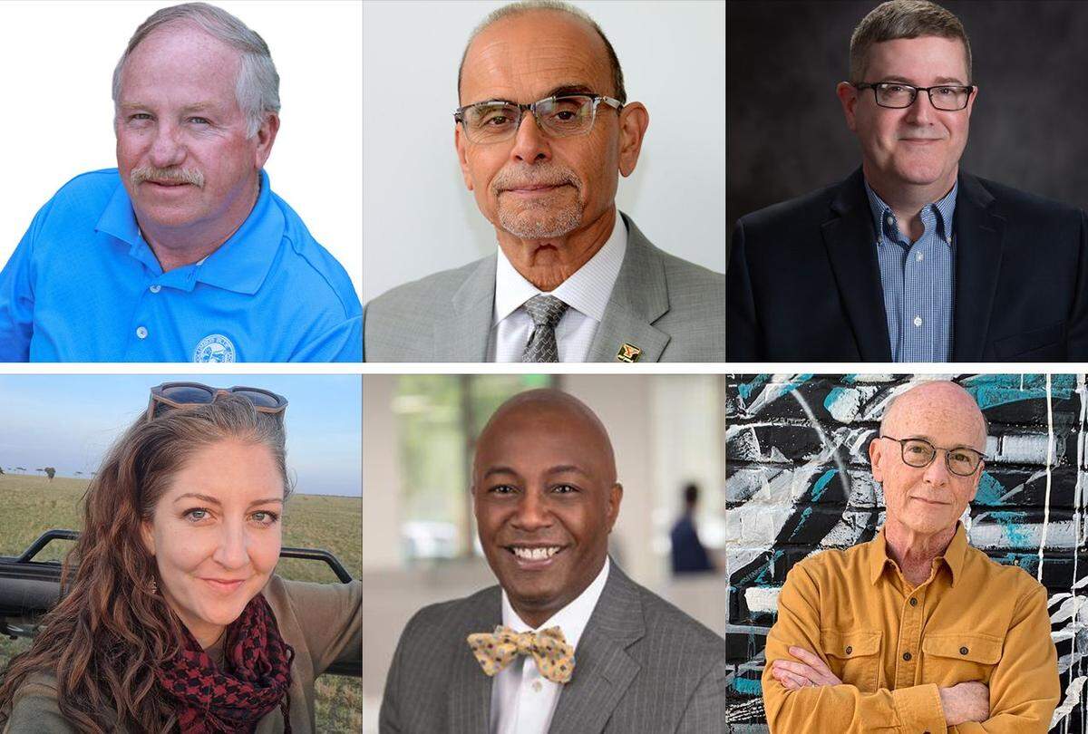 (Top, left to right) Bill Brown, Joseph Mosca and Chris Allen are Saturday’s speakers for commencement (Bottom, left to right) Ashley Anderson, Dexter Caffey and Larry Davis are Sunday’s speakers for commencement.