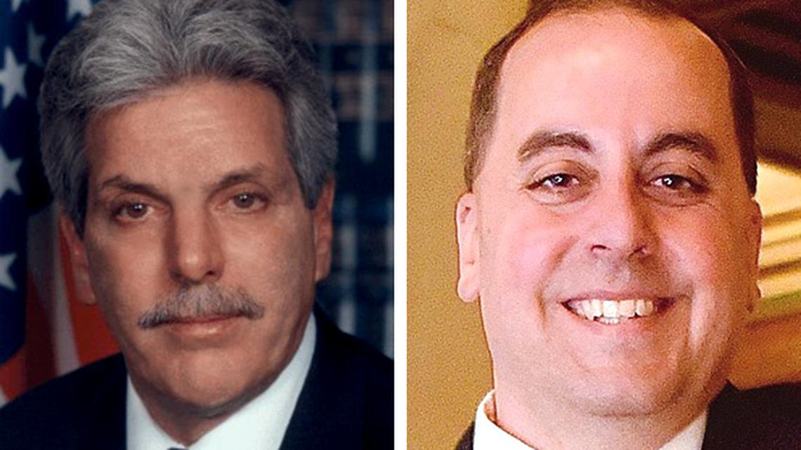 The two candidates running for Mahoning County prosecutor in the Nov. 3, 2020 general election are Democratic incumbent Paul Gains (left) and his former assistant prosecutor Marty Desmond, a Republican (right).