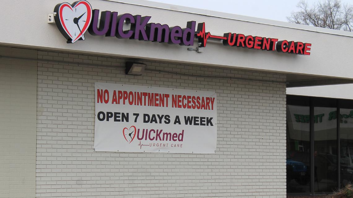 Shown here is the Quickmed Urgent Care facility at 3499 Belmont Ave. in Liberty, where visitors can stay in their vehicle to get tested for coronavirus. Quickmed has partnered with Cornerstone CM and the City of Campbell for a "drive-thru" testing clinic at the city's Roosevelt Park that opened to the public today. (Justin Dennis | Mahoning Matters)