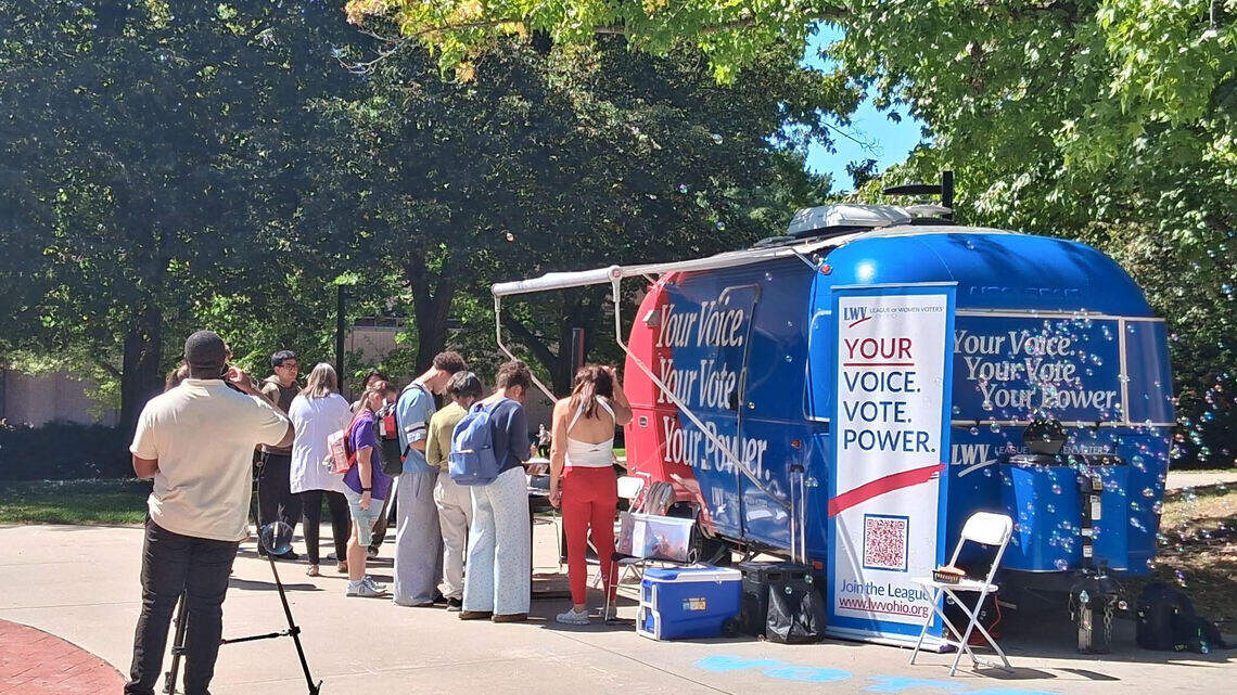 League of Women Voters of Ohio voter registration tour head to Mahoning Valley