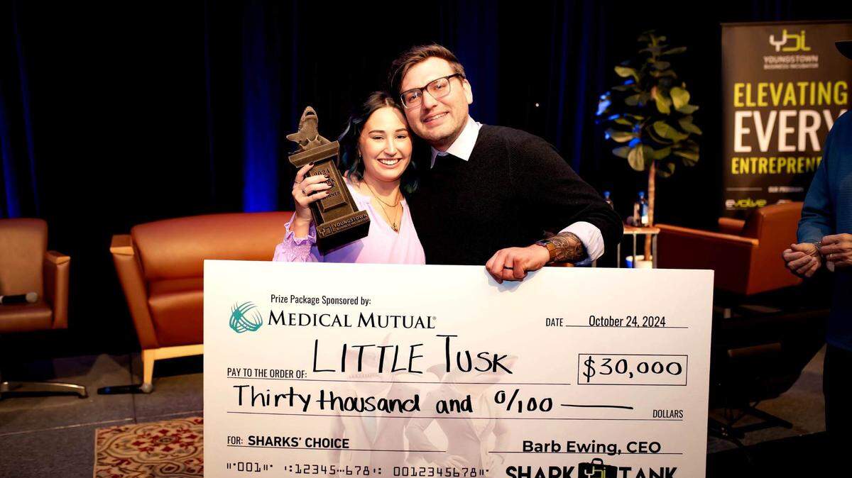 Lauran Woolley and Little Tusk won this year’s YBI Shark Tank contest on Oct. 24 at Mr. Anthony’s Banquet Hall. 