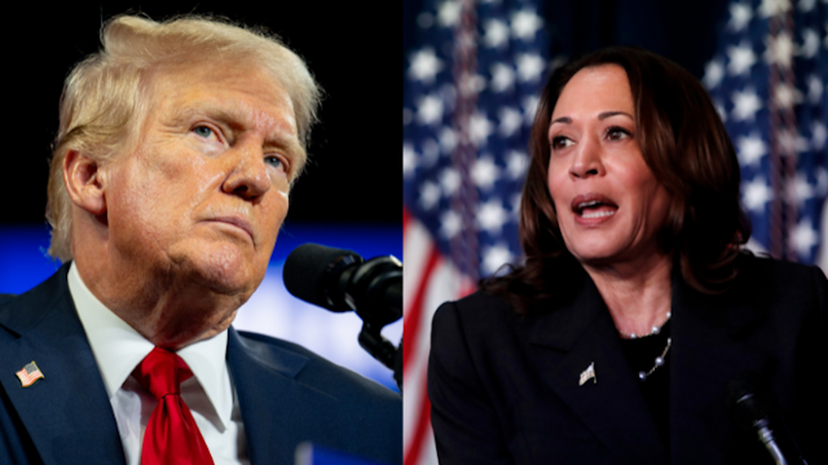 Donald Trump and Kamala Harris