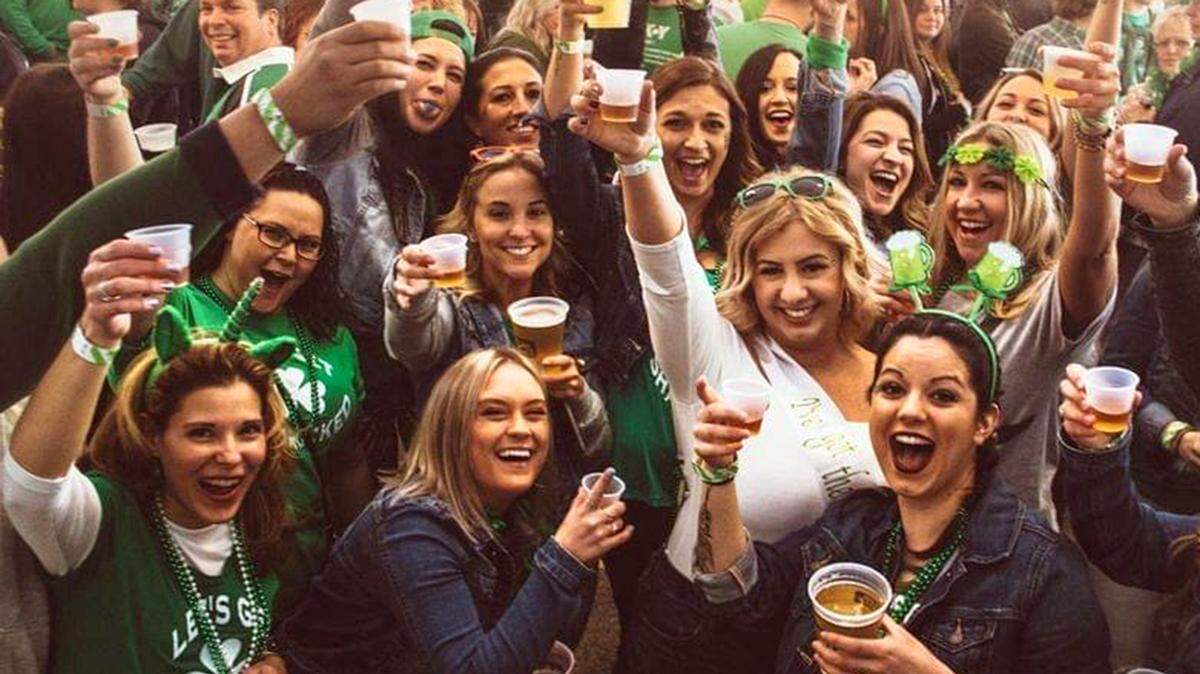 St. Patrick’s Day revelers party at ShamRock the Block! in downtown Youngstown.