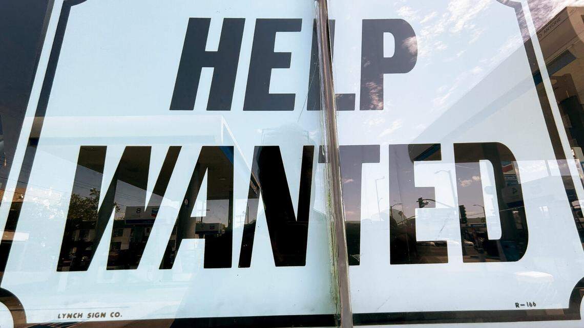 A ‘Help Wanted’ sign is displayed at a gas station on June 23, 2021 in Los Angeles, California. 