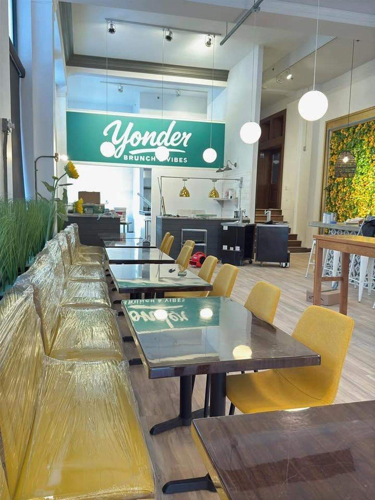 Yonder is known for made-from-scratch breakfast waffles and soul food brunch options, like the fried shrimp served with macaroni and cheese and honey butter cornbread.