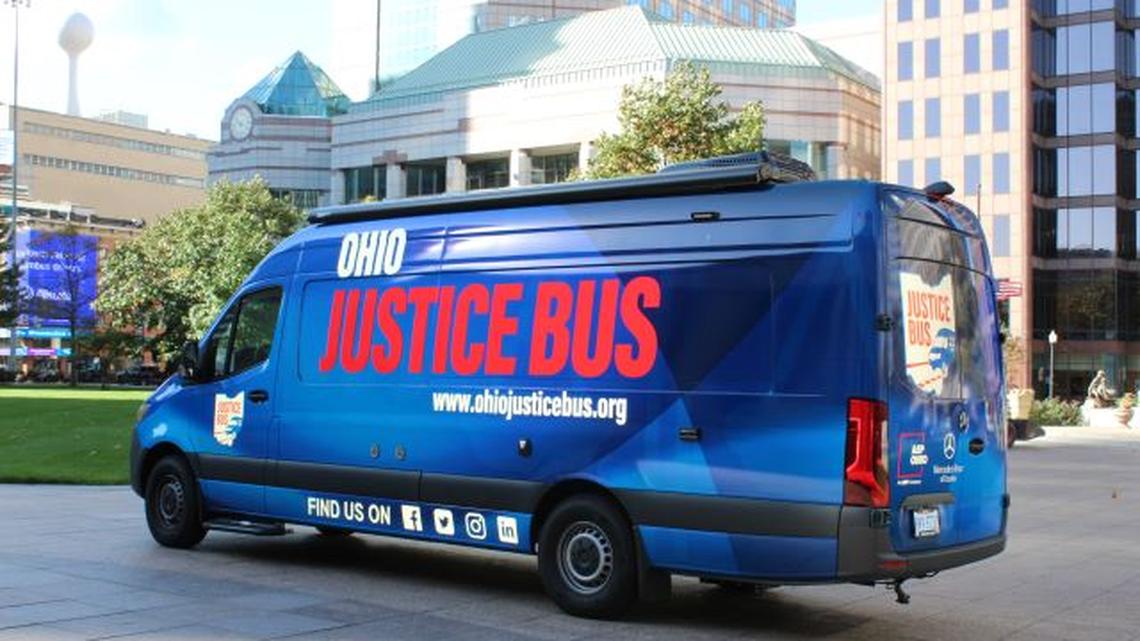 The Ohio Justice Bus will visit the Newport Library in Youngstown on Friday. (Ohio Access to Justice Foundation)