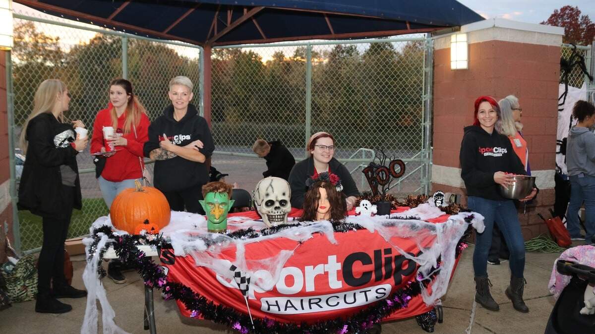 Sport Clips Haircuts at the annual Trick or Treat event at Eastwood Field in Niles.