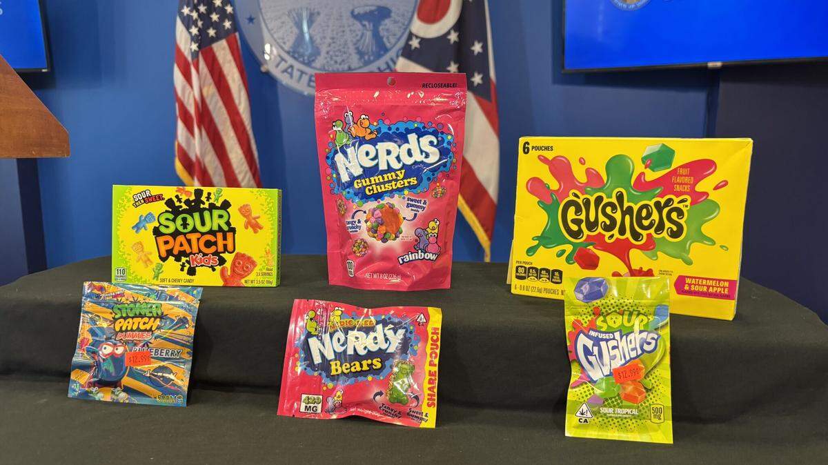 Intoxicating hemp products and various candies that can lure children.