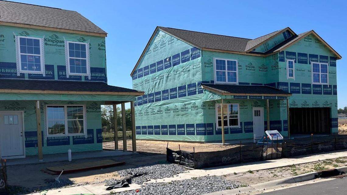 Houses under construction