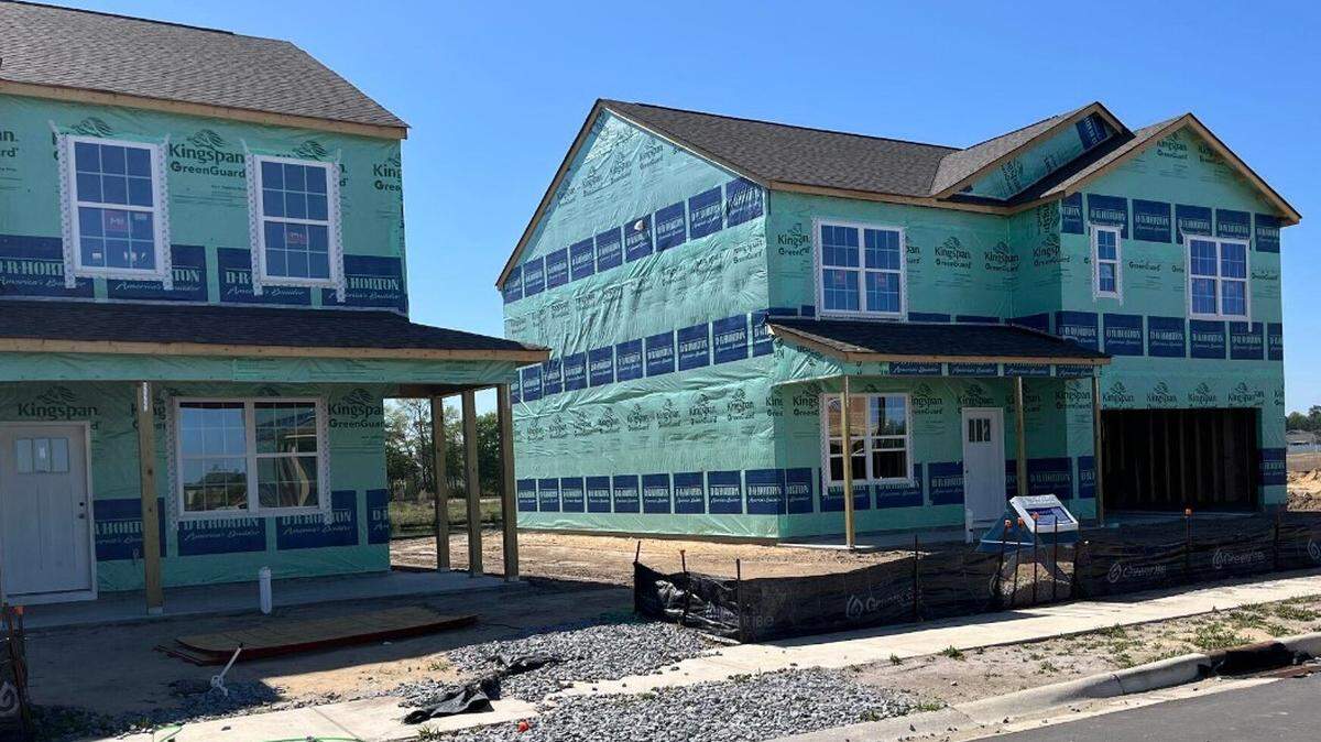 Houses under construction