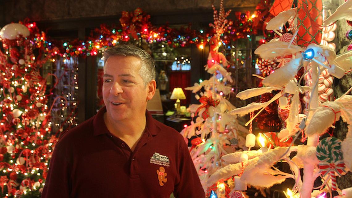 Anthony Worrellia, building and grounds superintendent at the Arms Museum in Youngstown, spearheads the "Memories of Christmas Past" exhibit at the museum. (William Lewis)