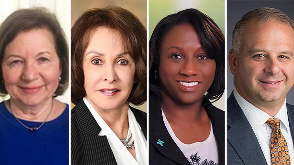 Four new trustees have been appointed to the Youngstown State University Foundation’s Board of Trustees. They are, from left, Nancy Beeghly, a former educator and former columnist with The Vindicator; Martha Bushey, a partner with Manchester, Newman, and Bennett; Nikki Carter, the chief strategy officer of Samaritan Group Bon Secours Mercy Health; and Scott Schulick, the vice president/investments, AIF with Stifel, Nicolas & Co. (Contributed photos)