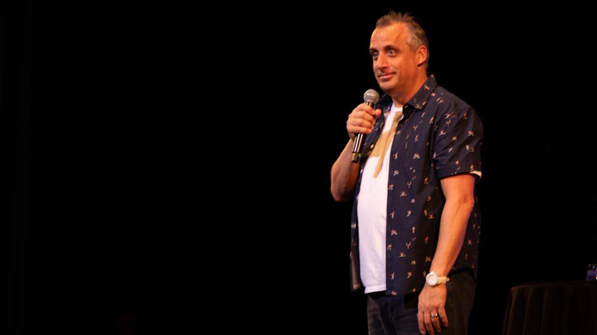 Comedian Joe Gatto talks to the audience during a recent show in Youngstown.