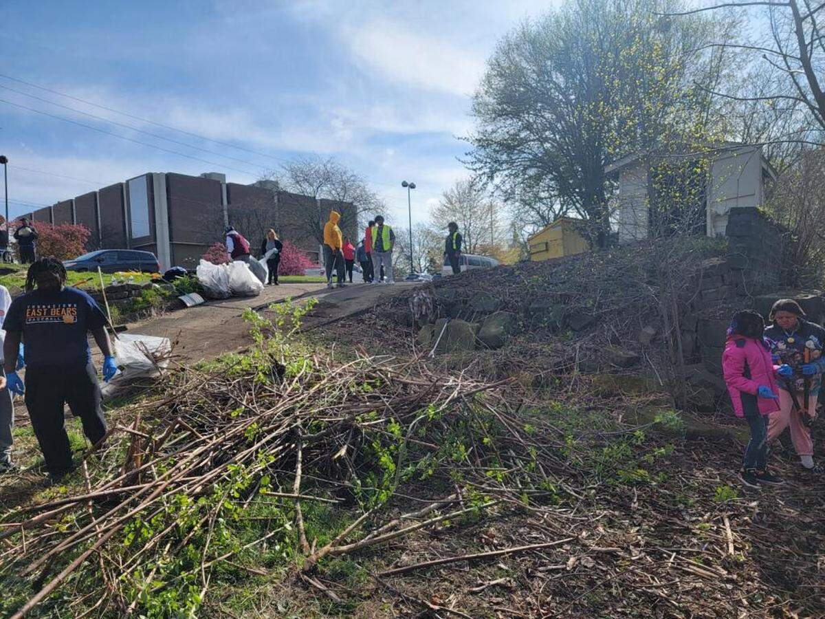 This morning, students from Choffin Career and Technical Center are spending time outside the classroom beautifying their campus.