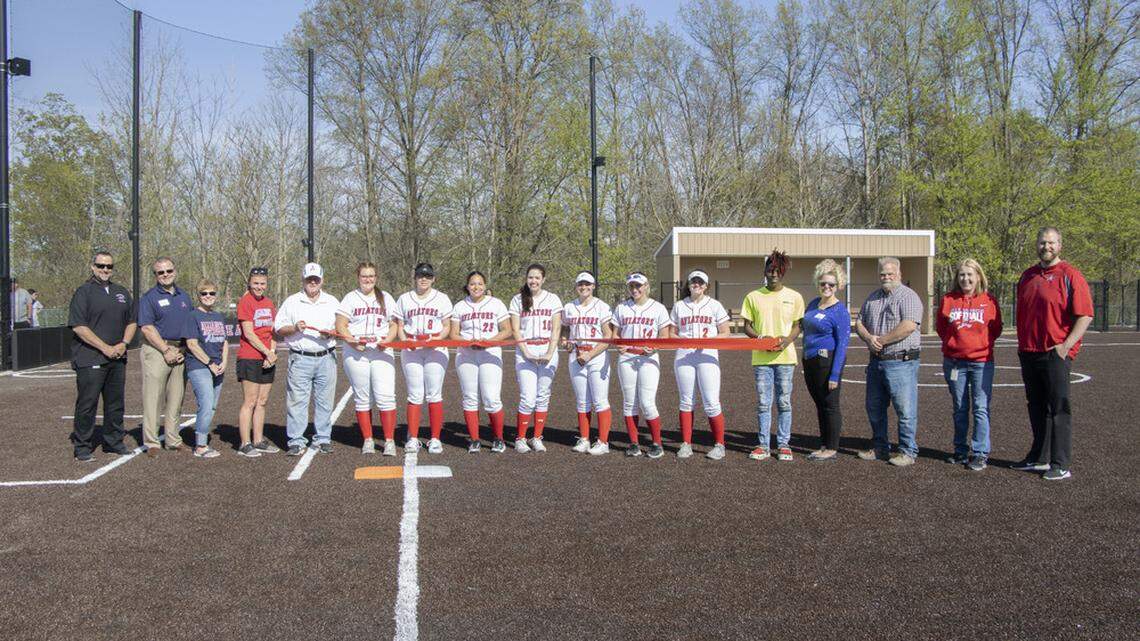 Alliance High School hosted a ribbon cutting ceremony for a newly-added, all-turf softball field.