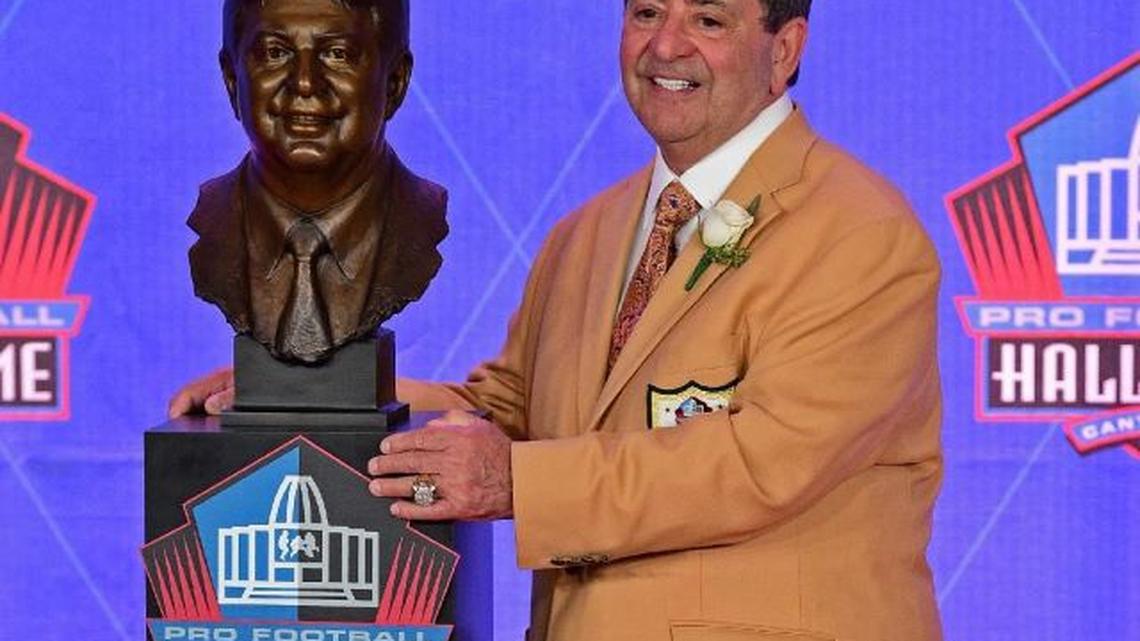 Edward DeBartolo Jr., Mahoning Valley businessman and former owner of the San Francisco 49ers, pleaded guilty to a charge of failing to report a felony in a gambling fraud scandal in Louisiana in 1998. President Donald Trump pardoned DeBartolo today. (Photo by David Dermer)