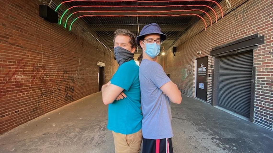 Chromaticity, the brainchild of  Youngstown State University entrepreneurs John Galvin and Andy Boyer, is building an interactive lighting display for downtown Warren’s David Grohl Alley. (Photo provided)