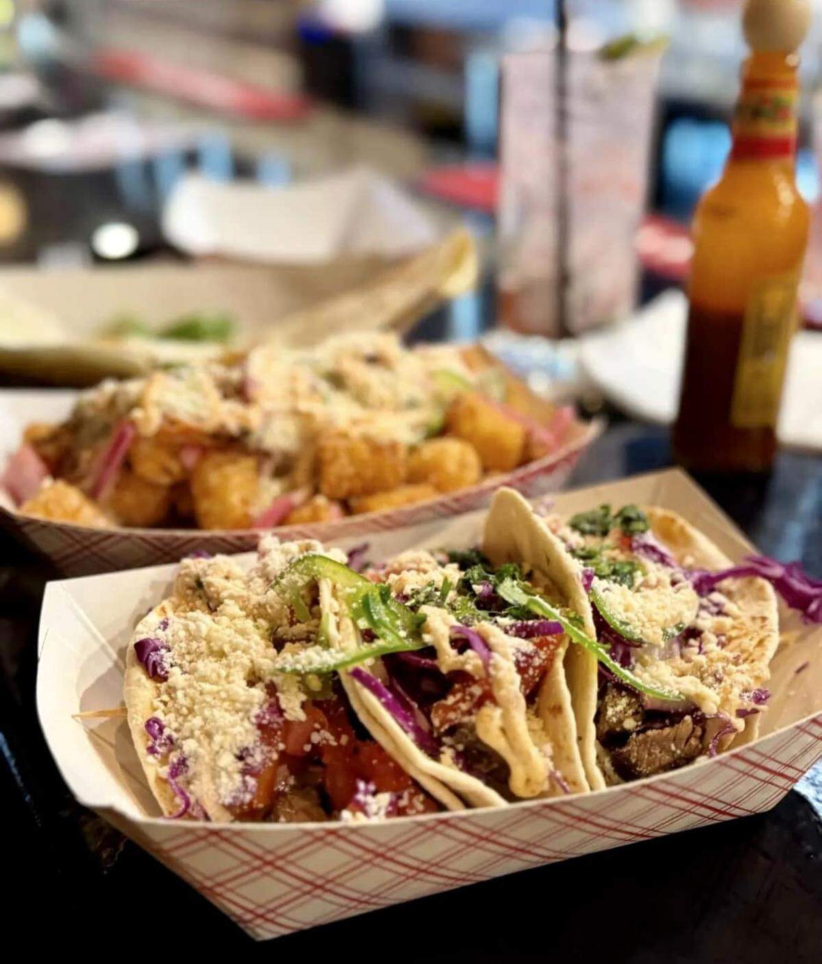 Make a plan to try the street tacos and loaded tater tots at Bushwick in Warren.