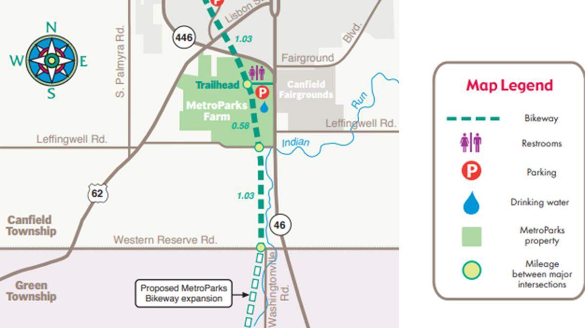 Shown here is a portion of the Mill Creek MetroParks Bikeway, which park officials have attempted to expand by using eminent domain to acquire private property in Green Township.