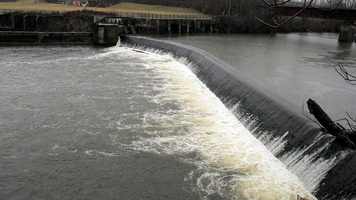 Shown here in this December 2019 file photo is the Mahoning River in Warren.