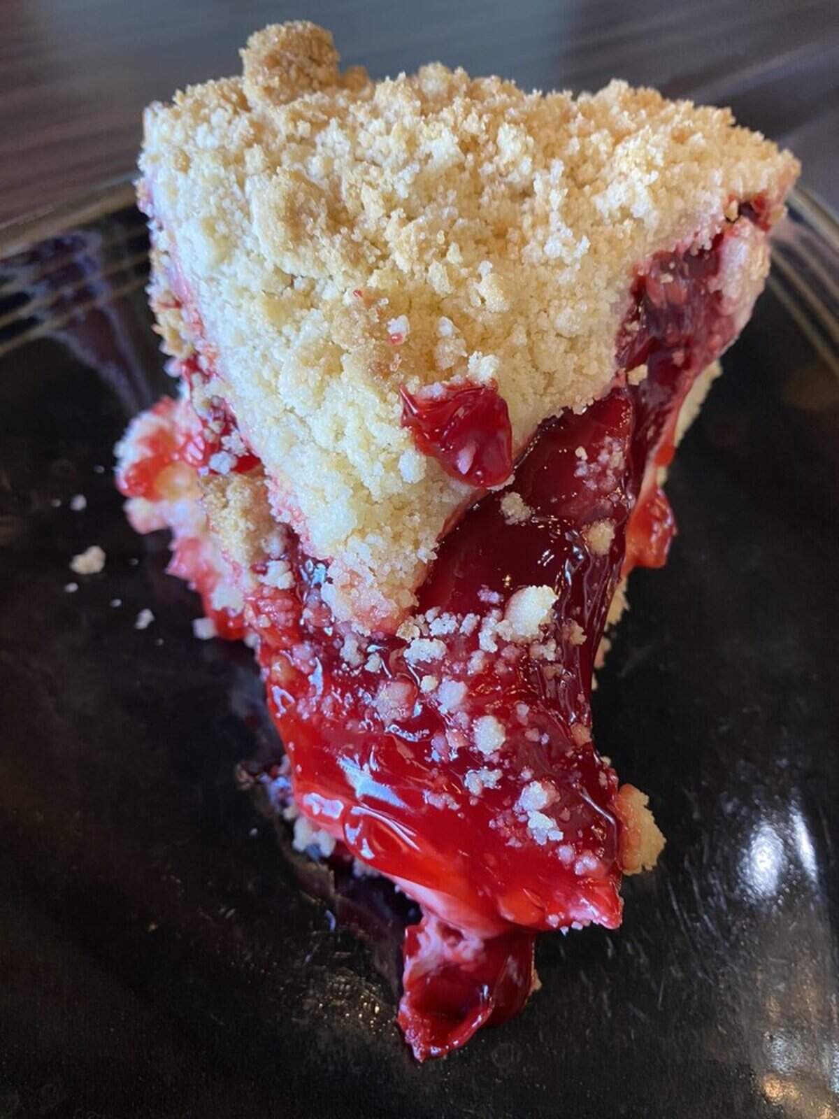 Cherry cheese pie at The Mocha House